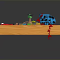 Battlefield Sand Table Sand Table Science Fiction Table Cyber Table Wooden Table Long Table Square Table Long Wooden Table 3d model