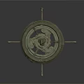 Bronze Sculptures With Intricate Carving And Decorative Circular Cross Structures