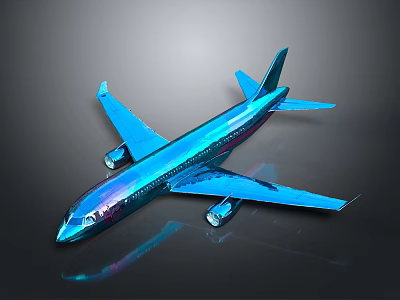 Shiny Blue Aerospace Spacecraft Model With Reflective Surface And Modern Design 3d model