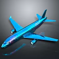 Shiny Blue Aerospace Spacecraft Model With Reflective Surface And Modern Design