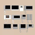 Various Styles Of Wall Mounted Indoor Intercom Devices With Display Screens
