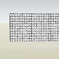 Square Transparent Glass Block Wall With Glossy Surface And Neat Arrangement