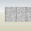 Modern glass brick 3d model