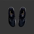 Comfortable Dark Blue Running Shoes Featuring Mesh Upper White Sole and Lightweight Athletic Design 3d model