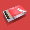 Redheads Matchbox With 20 Matches Red Packaging And Portrait Design