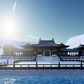 Modern Temple Architecture Ancient Architecture of Song Dynasty 3d model