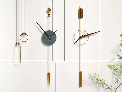 Modern Pendant Lights With Minimalist Design And Metallic Finish For Home Interior 3d model