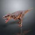 Realistic 3D Tyrannosaurus Rex Model With Open Mouth Sharp Teeth And Textured Skin
