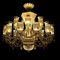 Elegant Crystal Chandelier With Multiple Arms And Sparkling Pendants Illuminating Luxury Spaces