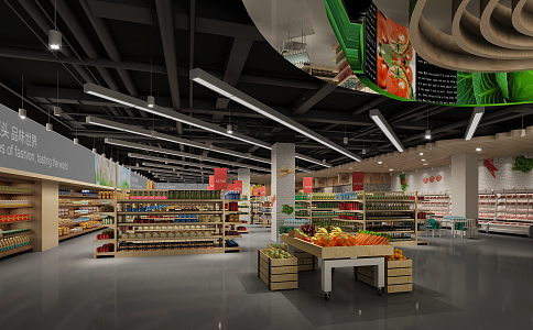 Modern Supermarket 3d model