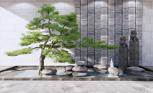 New Chinese Landscape Sick Stone Waterscape 3d model