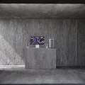 Modern Desktop Computer Setup With White Tower Monitor Colorful Screen And Speakers