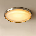 Round Modern Ceiling Light With Metal Frame And Warm Glow For Home Interior