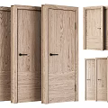 Wooden Hinged Doors With Natural Grain Modern Design For Home Interior Spaces