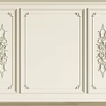 Detailed Decorative Lines Design On Elegant White Interior Wall Panels 3d model