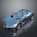 Modern Silver Convertible Sports Car With Sleek Body And Shiny Exterior Design