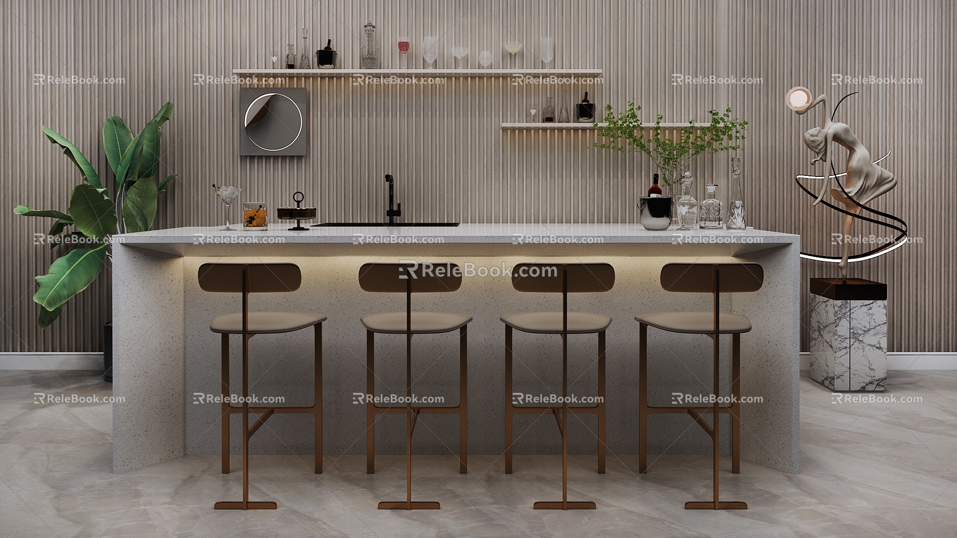 Bar 3d model