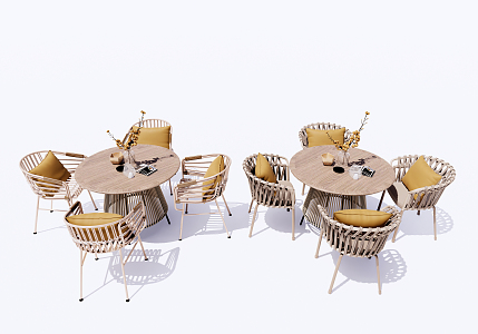 Modern Outdoor Tables and Chairs Outdoor Tables and Chairs Casual Tables and Chairs Dining Tables and Chairs 3d model