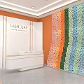 LAST JAFE Boutique Store Interior With Orange Display Stands And Colorful Wall Decorations