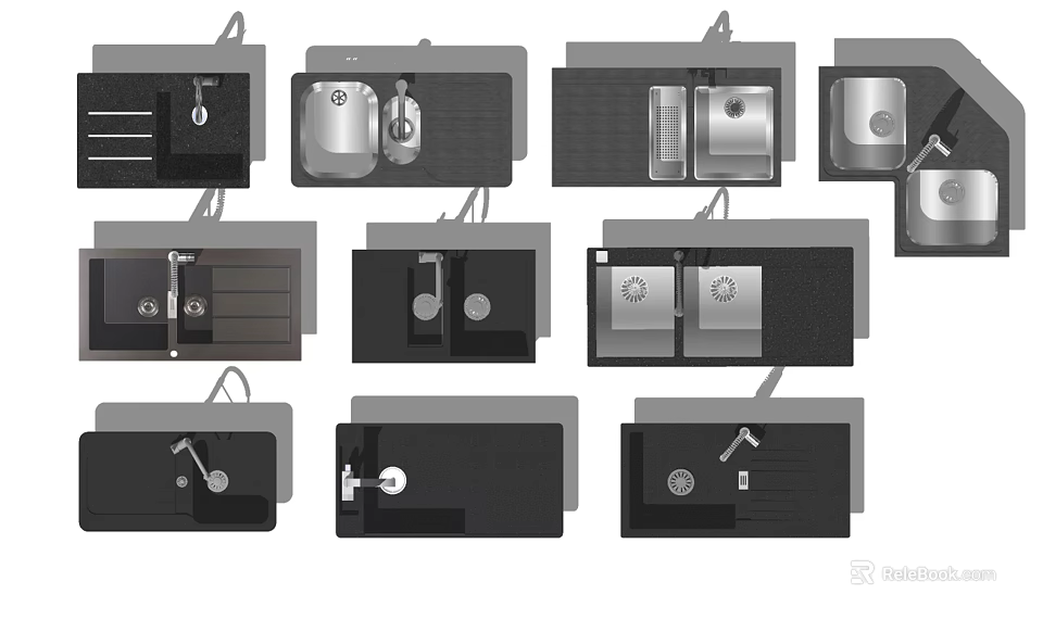 Modern Washbasin Design Ideas Featuring Various Styles And Bathroom Layouts 3d model