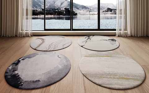 Modern Round Carpet 3d model