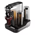 Modern Beverage Making Daily Appliance With Three Containers And Drink Dispenser