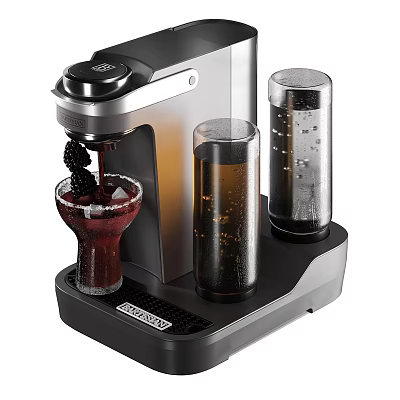 Modern Beverage Making Daily Appliance With Three Containers And Drink Dispenser 3d model