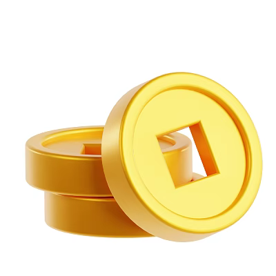 Modern Gold Coin Game Gold Coin Copper Cartoon Gold Coin Cartoon Game Coin 3d model