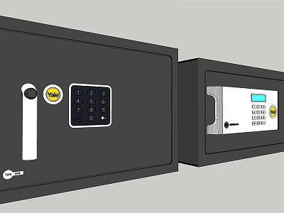Dual Secure Safe Boxes With Numeric Keypad TÜV Mark And Electronic Control 3d model