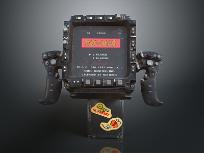 Modern game machine electronic chicken 3d model