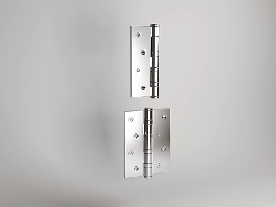 Durable Stainless Steel Hinges for Door and Furniture Hardware with Polished Surface 3d model