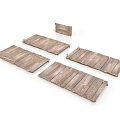 Rustic Wooden Pallets Collection With Multiple Planks And Small Wooden Board