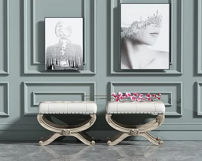 Jane Europe sofa stool single sofa 3d model