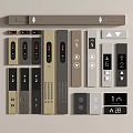Switch Elevator Switch Elevator Button Elevator Button Floor Display 3d model