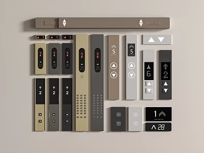 Switch Elevator Switch Elevator Button Elevator Button Floor Display 3d model