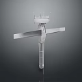 Metal Mechanical Structure With Vertical Pillar Horizontal Bars And Top Platform Components