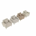 Cozy Cream Fluffy Lounge Chair With Accent Pillow And Wooden Legs Design