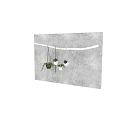 Hanging Garden Decor Plant Pots with Various Designs and Green Plants Against Gray Wall