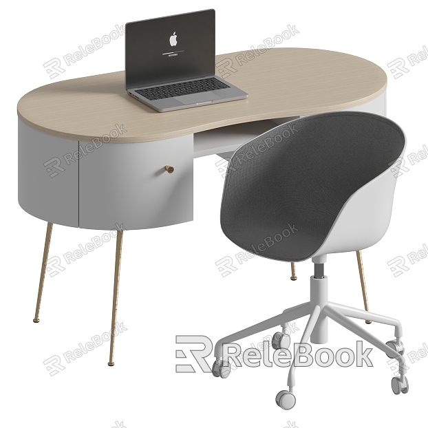 RH Modern Office Desk and Chair Computer Desk and Chair model