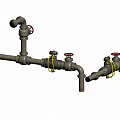 Modern pipe faucet pipe 3d model