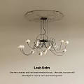 Elegant Tall Chandelier Interior Design With Moonlight Casting Warm Charming Dark Tone