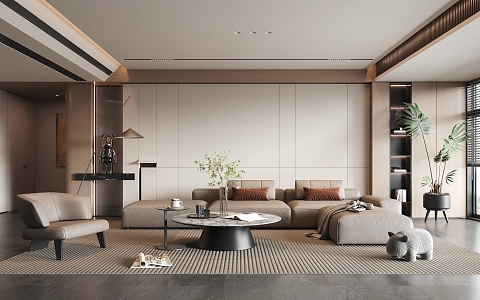 modern living room 3d model