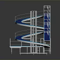 Drawer Slide Track Slide Equipment Parts Realistic 3d model