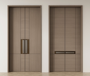 Modern double door 3d model