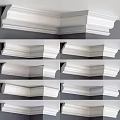 White Decorative Cornice Moldings for Interior Design with Various Styles and Finishes
