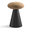 Round Seat Stools In Various Colors With Conical Legs And Multiple Sizes 3d model