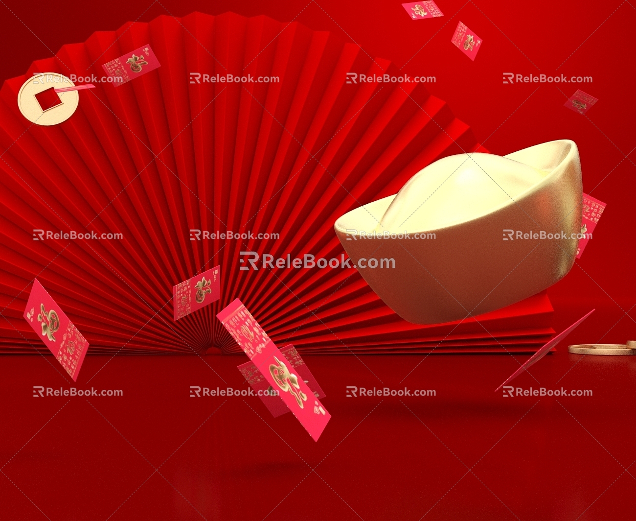 E-commerce scene 3d model