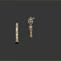 Modern Camouflage Tactical Assault Rifle With Rail System And Combat Accessories
