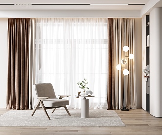 Modern Curtains 3d model