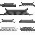 New Chinese Eaves Tile Eaves Combination 3d model